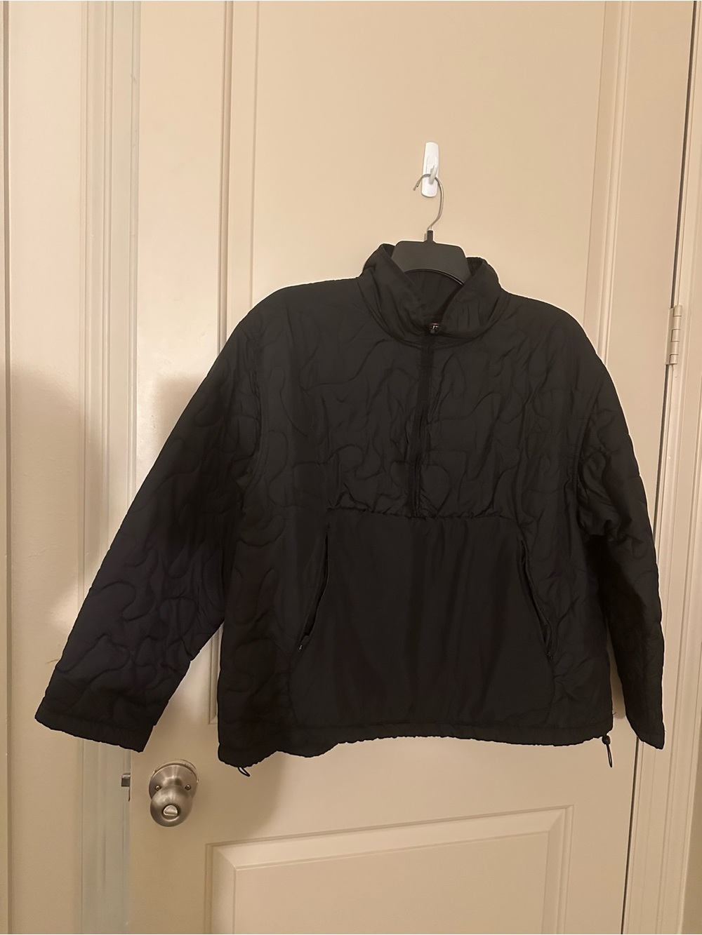 Avia Black Quilted Half-Zip Pullover